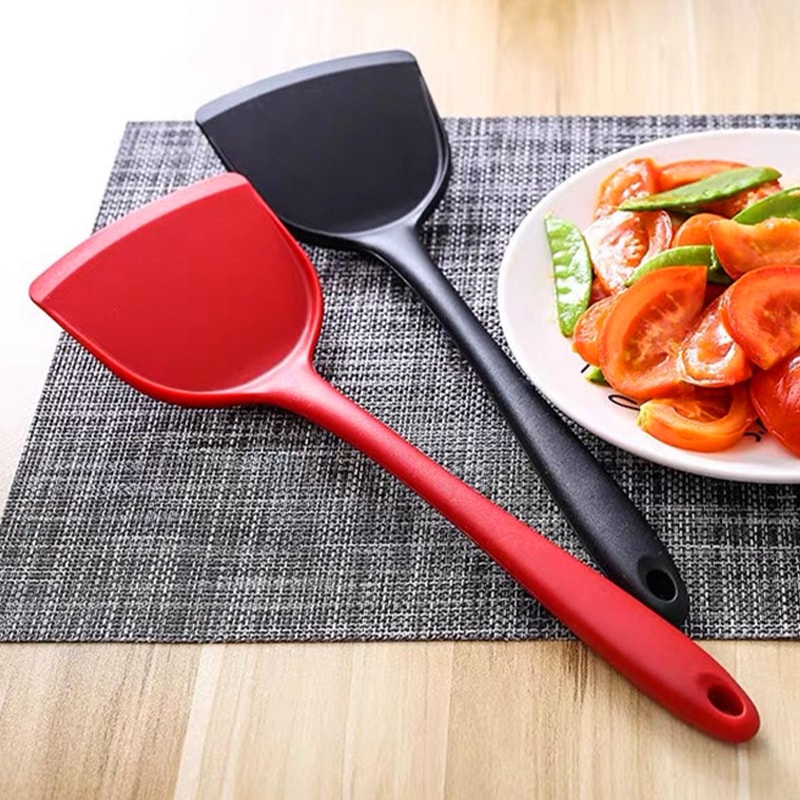 Heat Resistant Silicone Turner Spatula for Nonstick Cooking and Easy Flipping