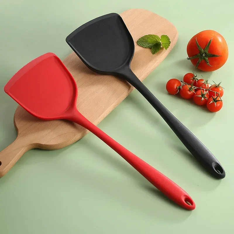 Heat Resistant Silicone Turner Spatula for Nonstick Cooking and Easy Flipping
