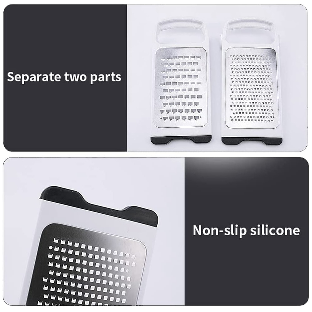 Foldable Stainless Steel Cheese Grater and Ginger Shredder with Detachable Cutting Board