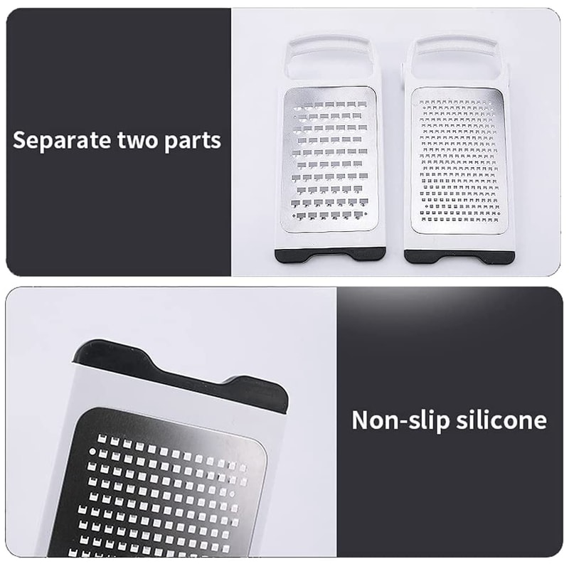 Foldable Stainless Steel Cheese Grater and Ginger Shredder with Detachable Cutting Board