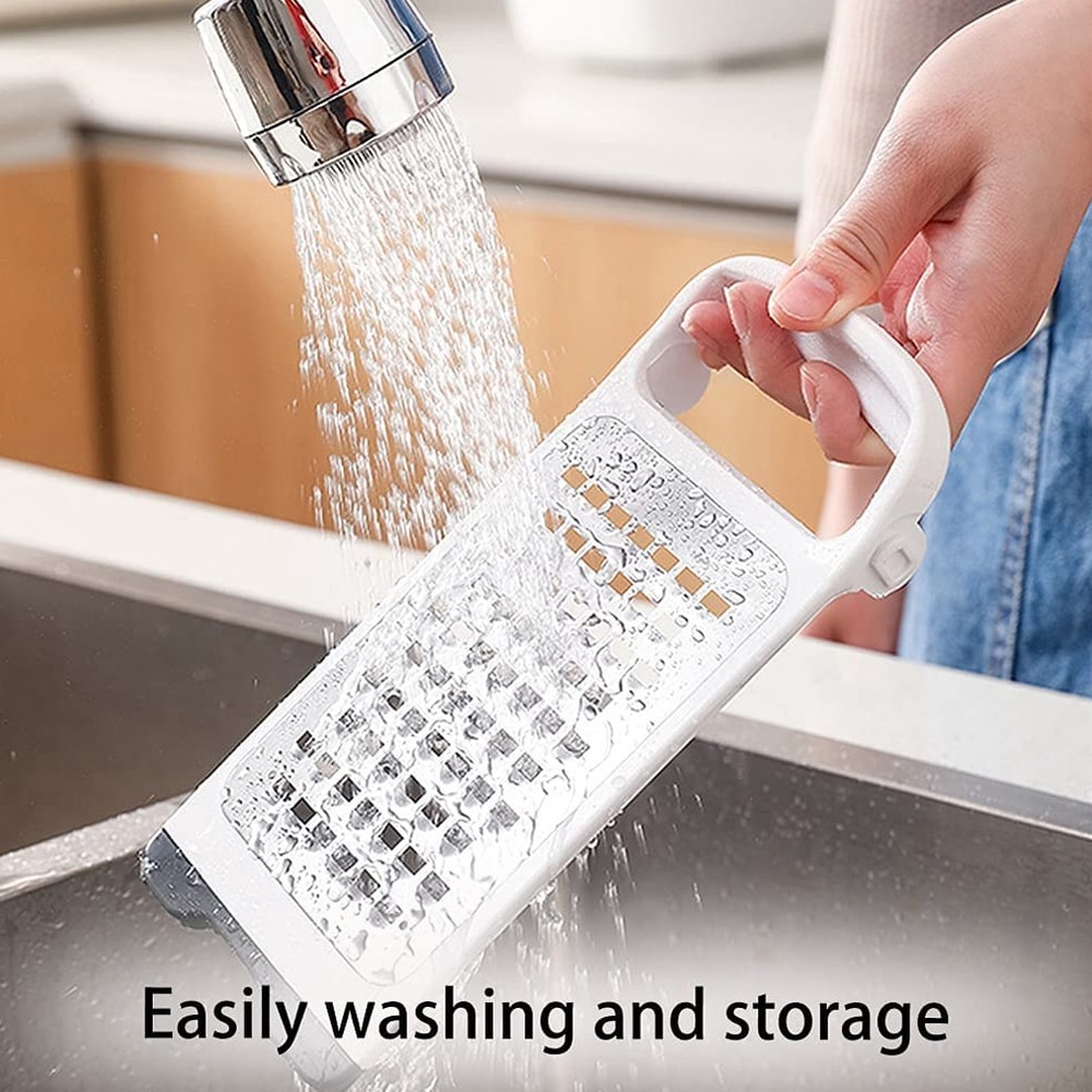 Foldable Stainless Steel Cheese Grater and Ginger Shredder with Detachable Cutting Board