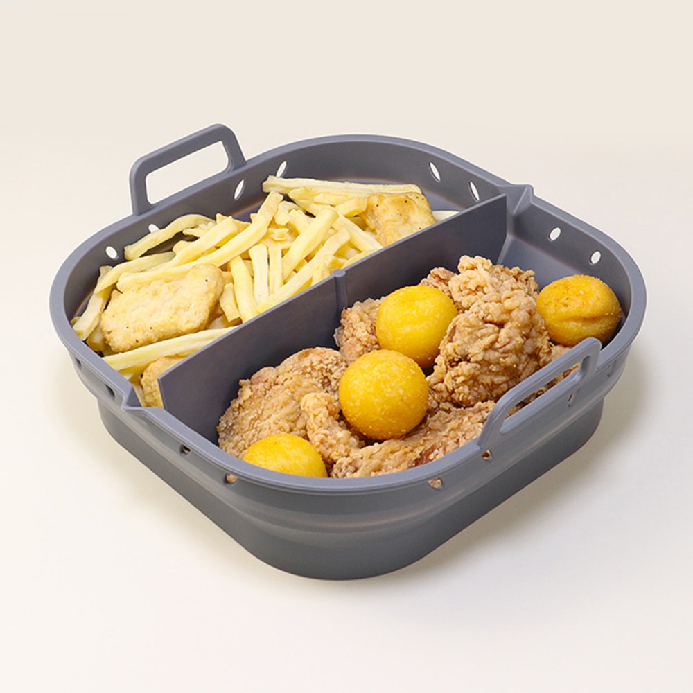 Reusable Silicone Air Fryer Liners For Easy Cleanup Non Stick Baking Basket Tray 1