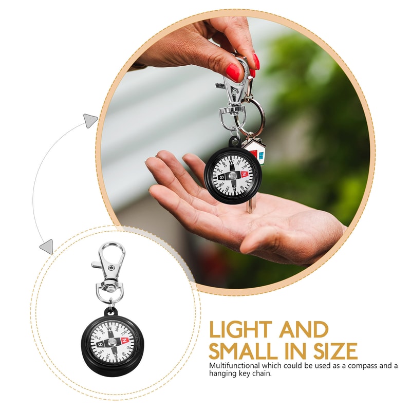 AdventureClip Mini Compass Keychain For Hiking Camping Survival Gear 2