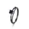Love and Deepspace Sylus Black Zircon Ring – Elegant Silver Anime Couple Ring
