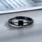 Love and Deepspace Sylus Black Zircon Ring – Elegant Silver Anime Couple Ring