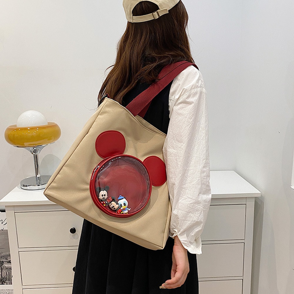 Disney Inspired Canvas Crossbody Tote Bag For Women And Teens With Cartoon Print 1