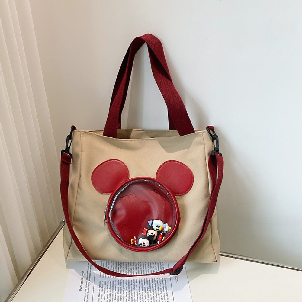 Disney Inspired Canvas Crossbody Tote Bag For Women And Teens With Cartoon Print 3