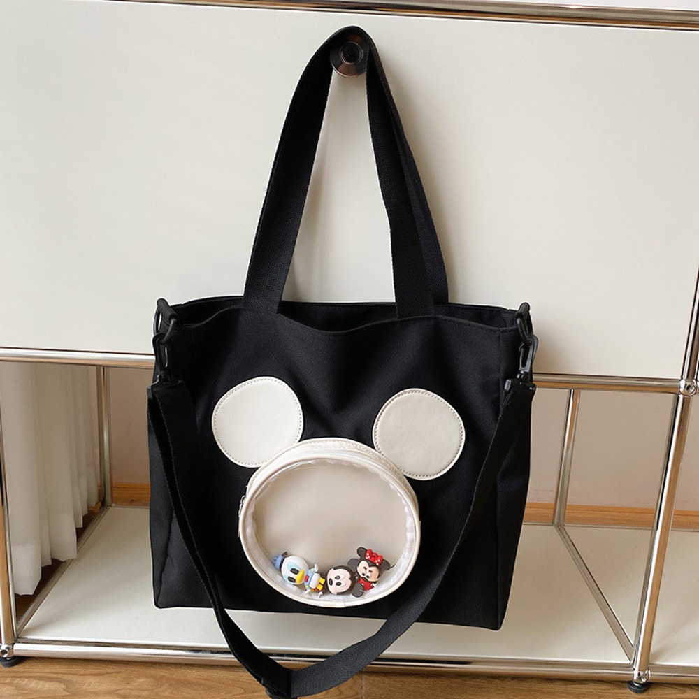 Disney Inspired Canvas Crossbody Tote Bag For Women And Teens With Cartoon Print 4