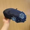 Camellia Bloom Denim Beret Hat for Women with Fluffy Contrast Design