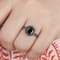Midnight Elegance Black Zircon Ring for Women Adjustable Minimalist Fashion Jewelry