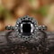 Midnight Elegance Black Zircon Ring for Women Adjustable Minimalist Fashion Jewelry