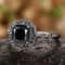 Midnight Elegance Black Zircon Ring for Women Adjustable Minimalist Fashion Jewelry
