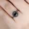 Midnight Elegance Black Zircon Ring for Women Adjustable Minimalist Fashion Jewelry