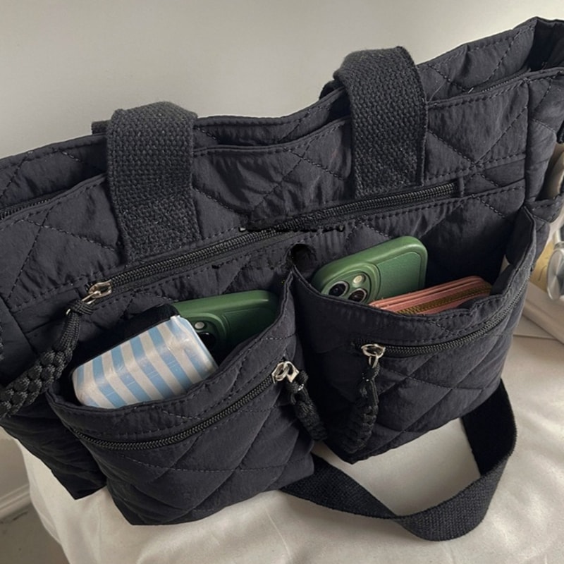 Luxe Quilted Crossbody Bag for Women Large Capacity Everyday Shoulder Purse