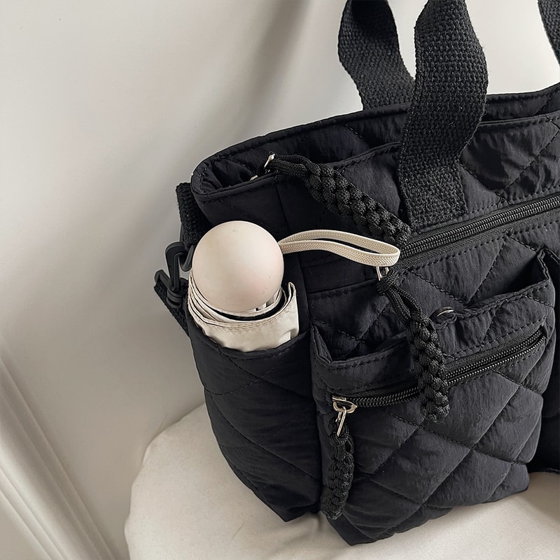 Luxe Quilted Crossbody Bag for Women Large Capacity Everyday Shoulder Purse