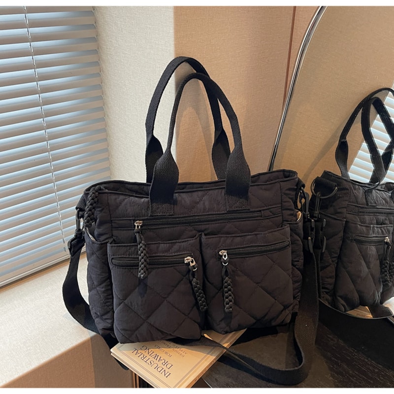 Luxe Quilted Crossbody Bag for Women Large Capacity Everyday Shoulder Purse