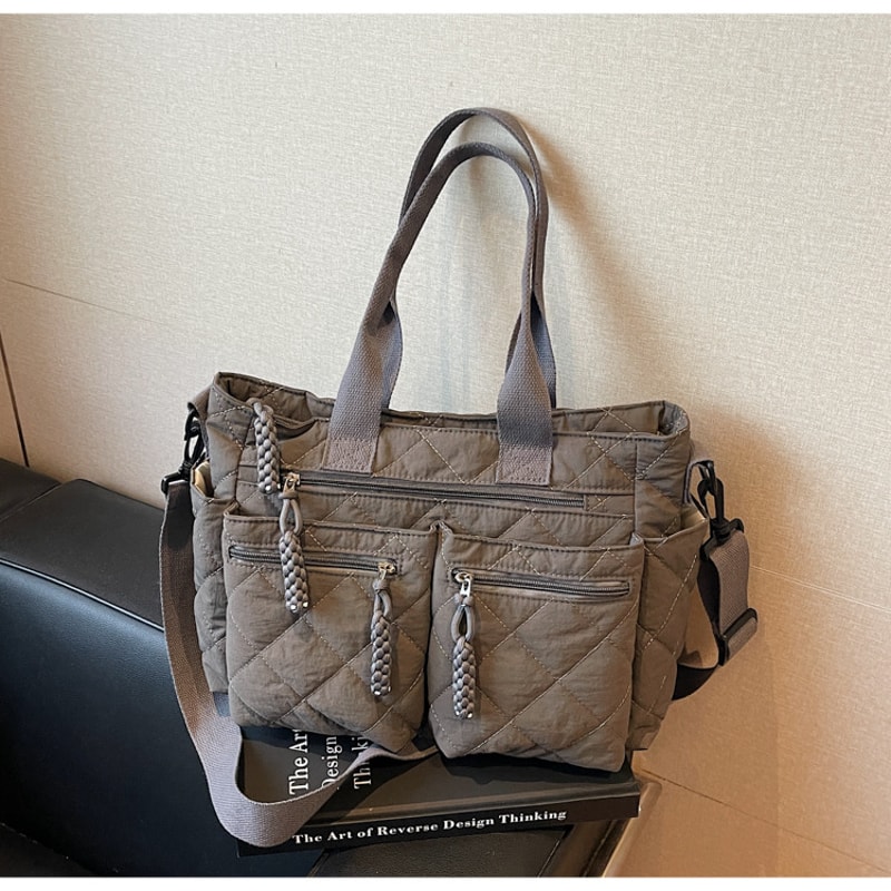 Luxe Quilted Crossbody Bag for Women Large Capacity Everyday Shoulder Purse