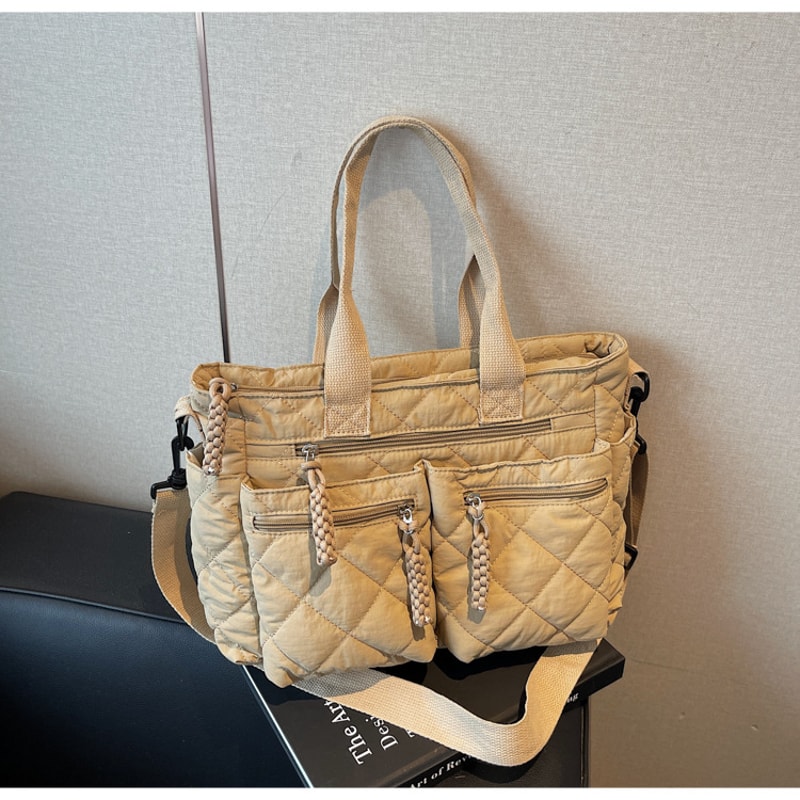 Luxe Quilted Crossbody Bag for Women Large Capacity Everyday Shoulder Purse