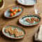 Japanese Rattan Woven Ceramic Snack Plate For Fruit Candy Dessert Serving 2