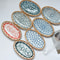 Japanese Rattan Woven Ceramic Snack Plate For Fruit Candy Dessert Serving 3