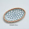 Japanese Rattan Woven Ceramic Snack Plate For Fruit Candy Dessert Serving 5