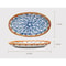 Japanese Rattan Woven Ceramic Snack Plate For Fruit Candy Dessert Serving 4