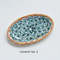 Japanese Rattan Woven Ceramic Snack Plate For Fruit Candy Dessert Serving 6
