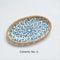 Japanese Rattan Woven Ceramic Snack Plate For Fruit Candy Dessert Serving 7