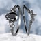 Midnight Teardrop Zircon Ring for Women Minimalist Water Drop Ring Jewelry