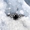 Midnight Teardrop Zircon Ring for Women Minimalist Water Drop Ring Jewelry