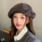 Elegant Japanese Beret Hat for Women Soft Fit Retro Bow Cap