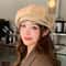 Elegant Japanese Beret Hat for Women Soft Fit Retro Bow Cap