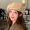 Elegant Japanese Beret Hat for Women Soft Fit Retro Bow Cap
