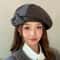 Elegant Japanese Beret Hat for Women Soft Fit Retro Bow Cap