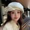 Elegant Japanese Beret Hat for Women Soft Fit Retro Bow Cap
