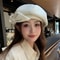 Elegant Japanese Beret Hat for Women Soft Fit Retro Bow Cap