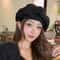 Elegant Japanese Beret Hat for Women Soft Fit Retro Bow Cap
