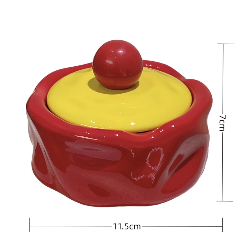 Modern Ceramic Ashtray Decorative Irregular Smoking Tray for Living Room & Desktop