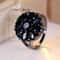 Midnight Promise Black Zircon Engagement Ring for Women