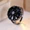 Midnight Promise Black Zircon Engagement Ring for Women