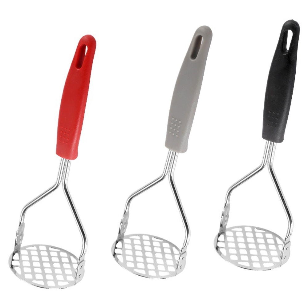 Stainless Steel Potato Masher Press for Smooth Veggies and Baby Food
