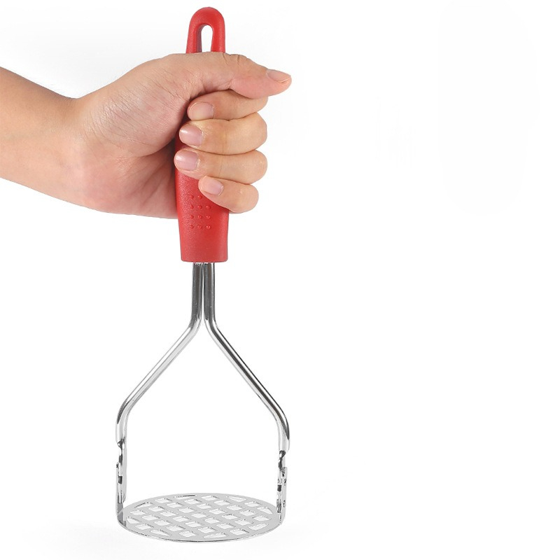 Stainless Steel Potato Masher Press for Smooth Veggies and Baby Food