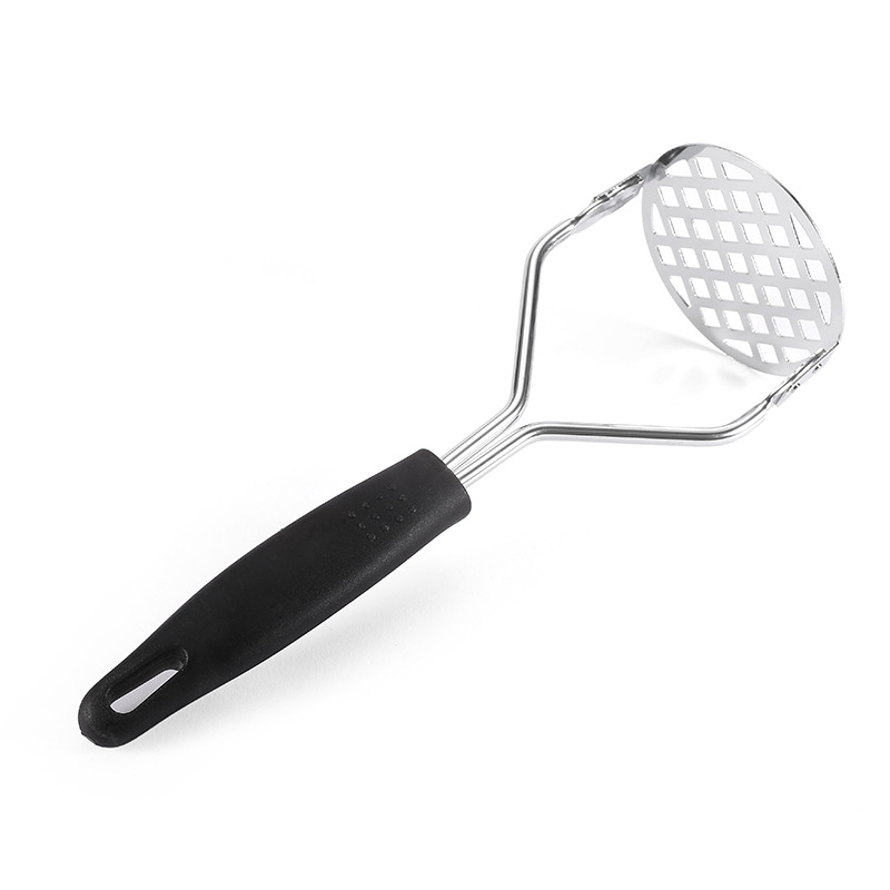 Stainless Steel Potato Masher Press for Smooth Veggies and Baby Food