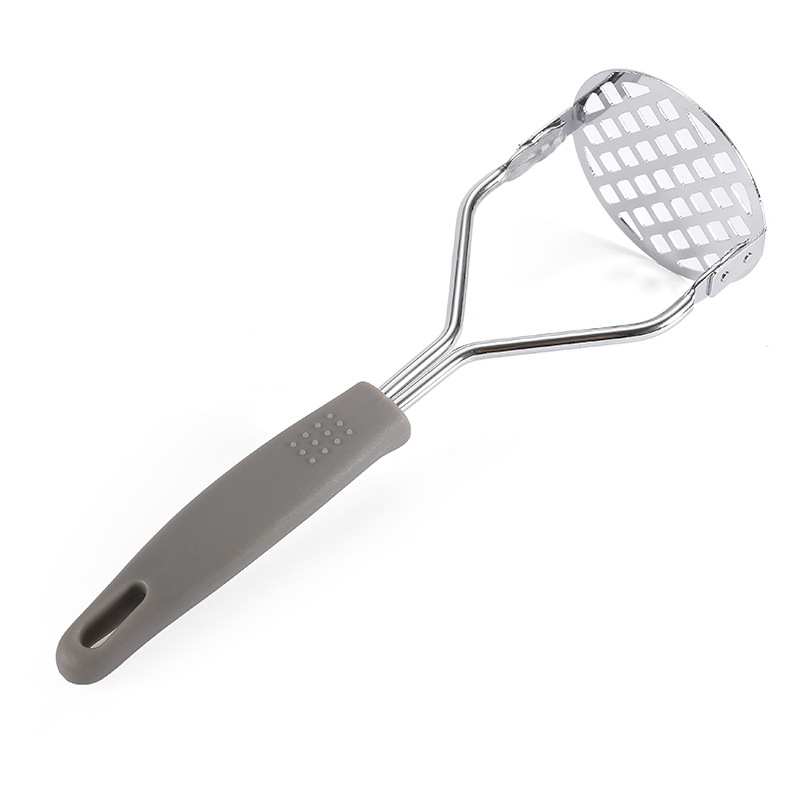 Stainless Steel Potato Masher Press for Smooth Veggies and Baby Food