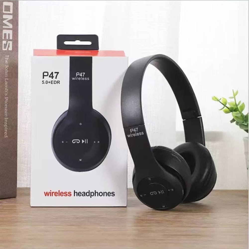 PulseFold Bluetooth Headphones Wireless Over Ear Gaming Headset with Mic & Volume Control