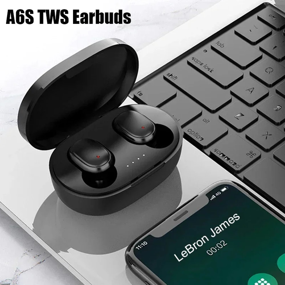 True Wireless Bluetooth Earbuds with Mic & Noise Isolation for Smartphones