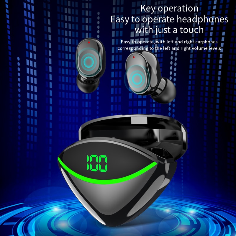 AeroBeat Pro Bluetooth Earbuds with Noise Cancellation and LED Power Display