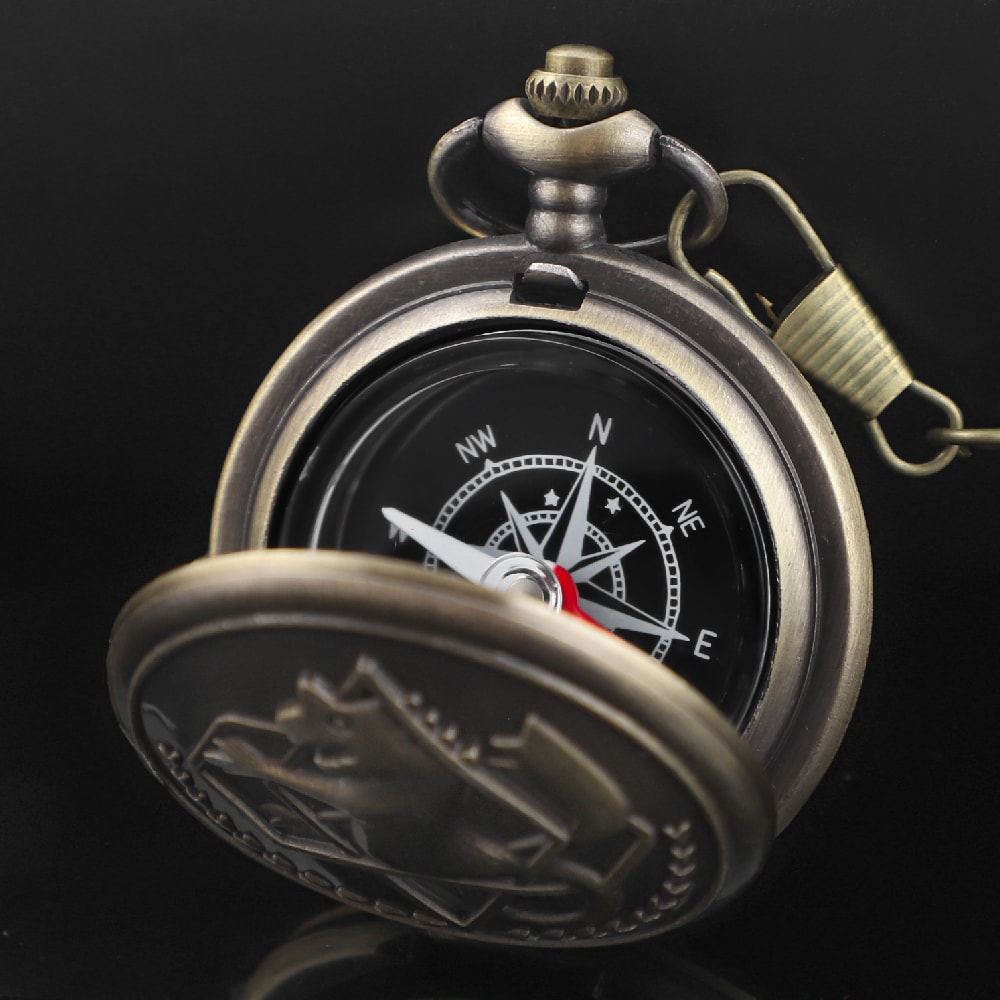 Fullmetal Alchemist Edward Brass Compass Pocket Watch For Anime Fans Outdoor Adventures 1