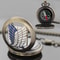 Attack On Titan Vintage Compass Pocket Watch For Camping Hiking Anime Gift Collectors 0