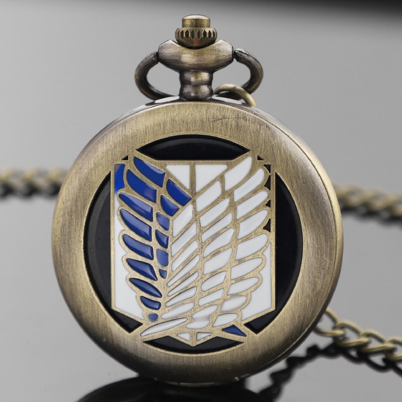 Attack On Titan Vintage Compass Pocket Watch For Camping Hiking Anime Gift Collectors 1